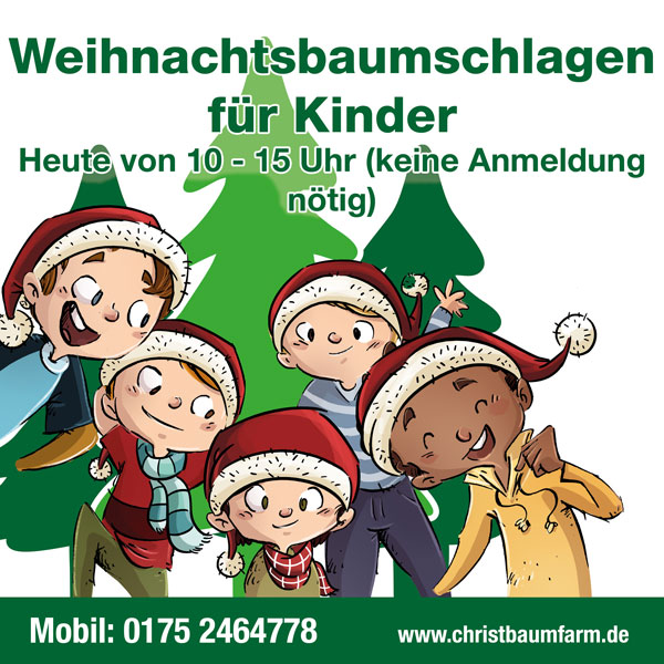 Christbaumschlagen für Kinder und unser Weihnachtsbaum-Verkaufsstand beim Campingplatz in Winterberg